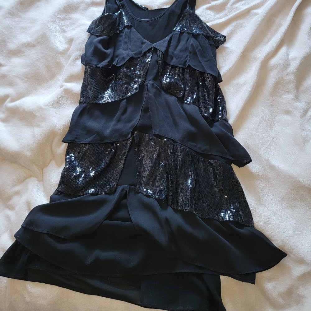 Armani Exchange Flounce Sequin Dress